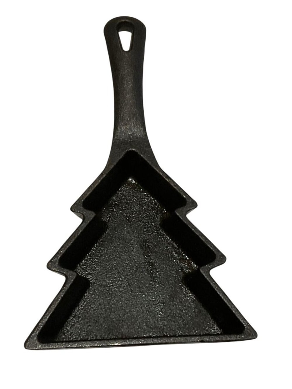 Mini Cast Iron Christmas Tree Shaped Pan Black Heavy Duty For Baking & Cooking